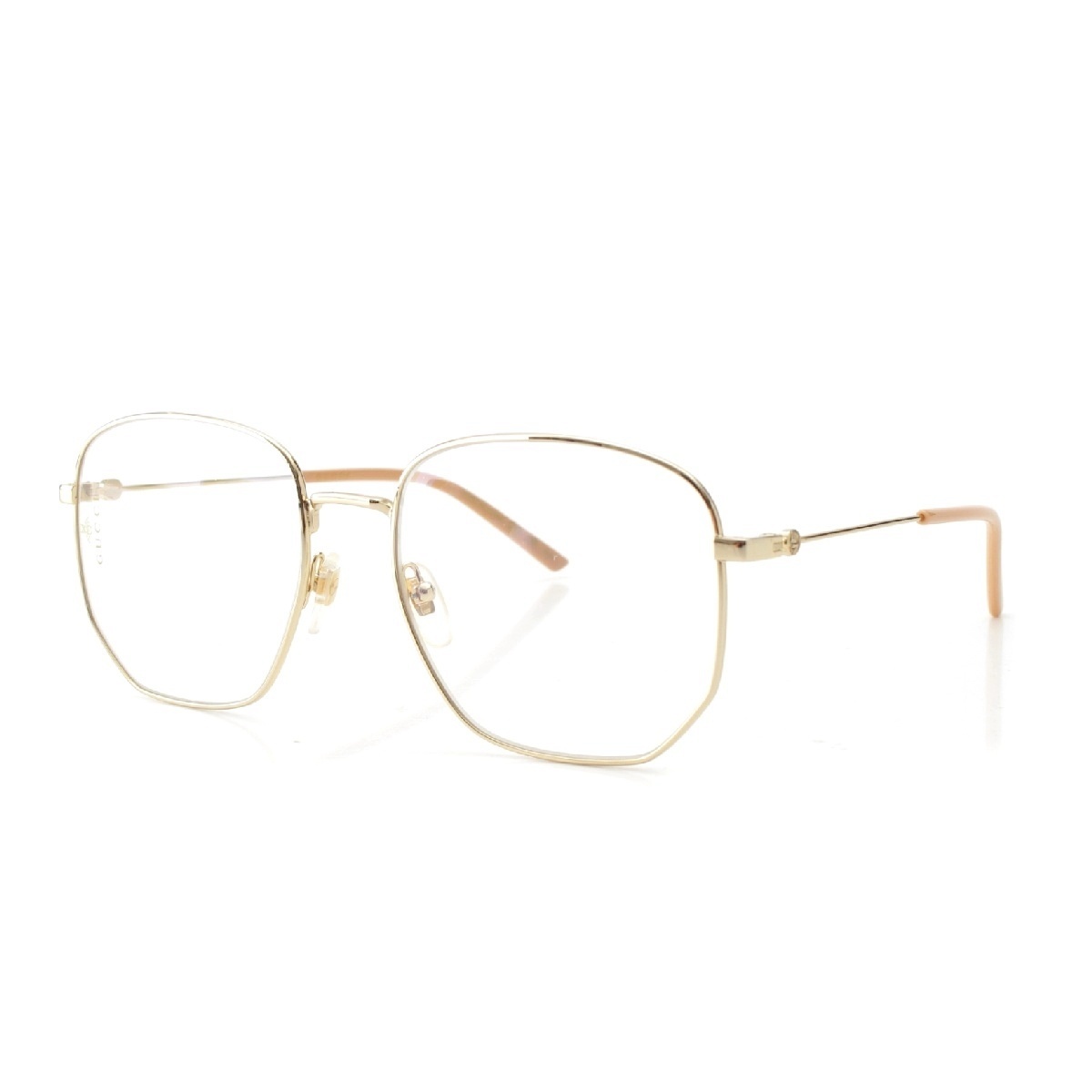 グッチ メタルフレーム ロッキングG メガネ GG0396S ゴールド 56□18-140【中古】