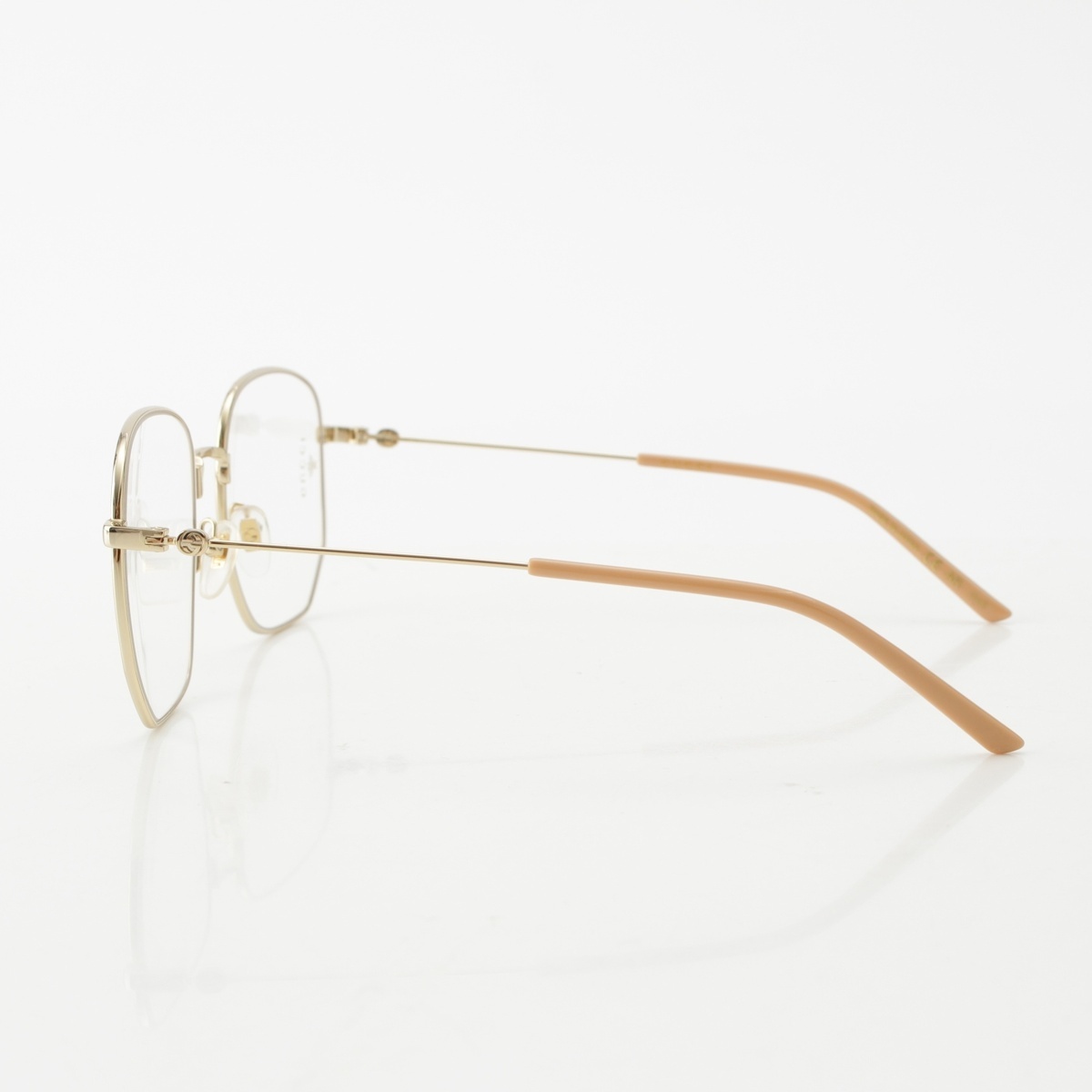 グッチ メタルフレーム ロッキングG メガネ GG0396S ゴールド 56□18-140【中古】