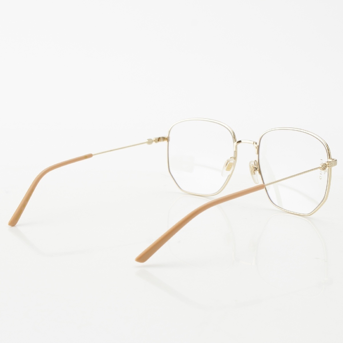 グッチ メタルフレーム ロッキングG メガネ GG0396S ゴールド 56□18-140【中古】