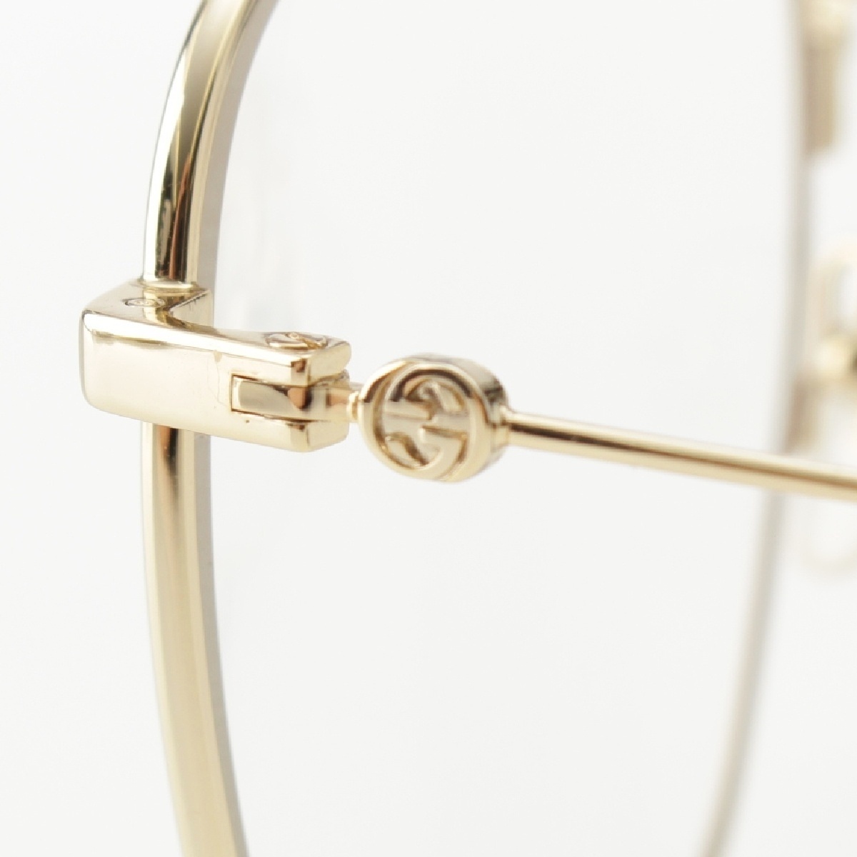 グッチ メタルフレーム ロッキングG メガネ GG0396S ゴールド 56□18-140【中古】