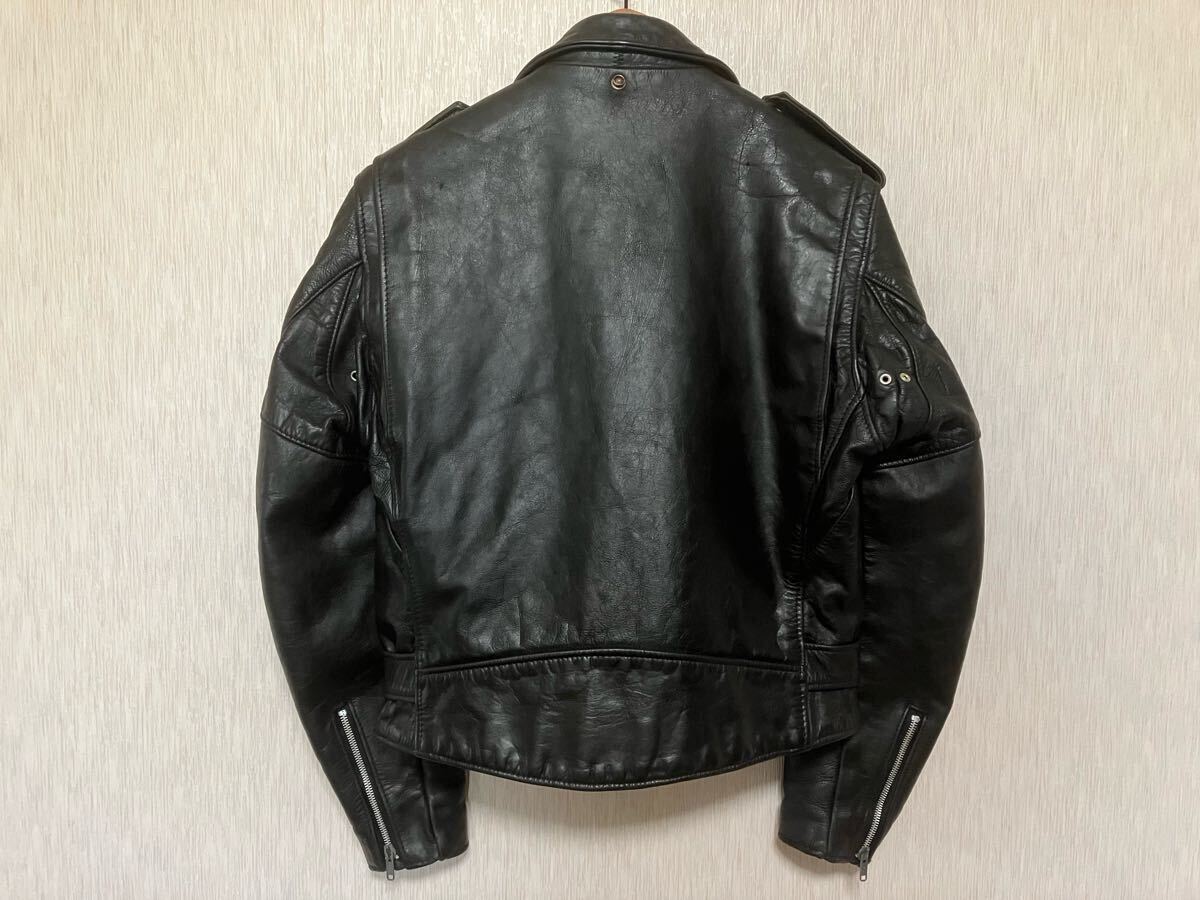 美品 schott ショット 618 黒革ダブルライダースジャケット 40 美品 schott ショット 618 黒革ダブルライダースジャケット 40