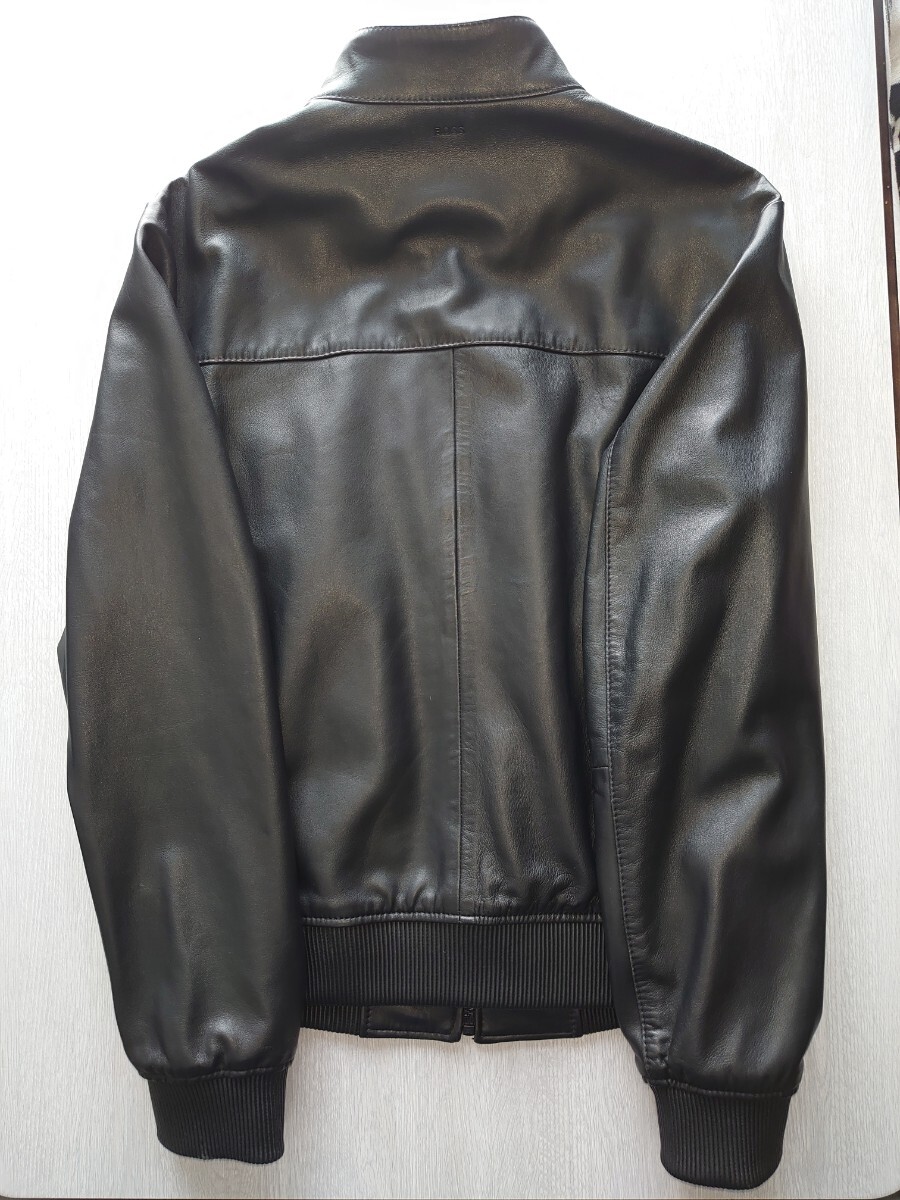 美品】HUGO BOSS ヒューゴ ボス レザージャケット サイズ54 美品】HUGO BOSS ヒューゴ ボス レザージャケット サイズ54