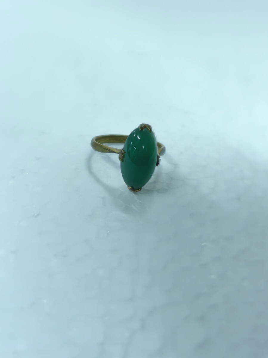 指輪 翡翠 ヒスイ k18 ? リング アクセサリー 天然石(ヒスイ 指輪 翡翠 ヒスイ k18 ? リング アクセサリー 天然石(ヒスイ
