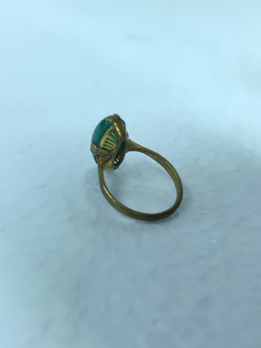 指輪 翡翠 ヒスイ k18 ? リング アクセサリー 天然石(ヒスイ 指輪 翡翠 ヒスイ k18 ? リング アクセサリー 天然石(ヒスイ