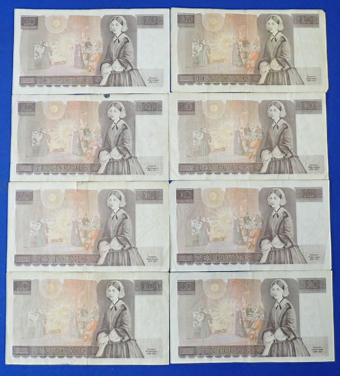 ◎ 外国紙幣 イギリス 旧紙幣 10ポンド×8枚 80ポンド分 ◎ 外国紙幣 イギリス 旧紙幣 10ポンド×8枚 80ポンド分