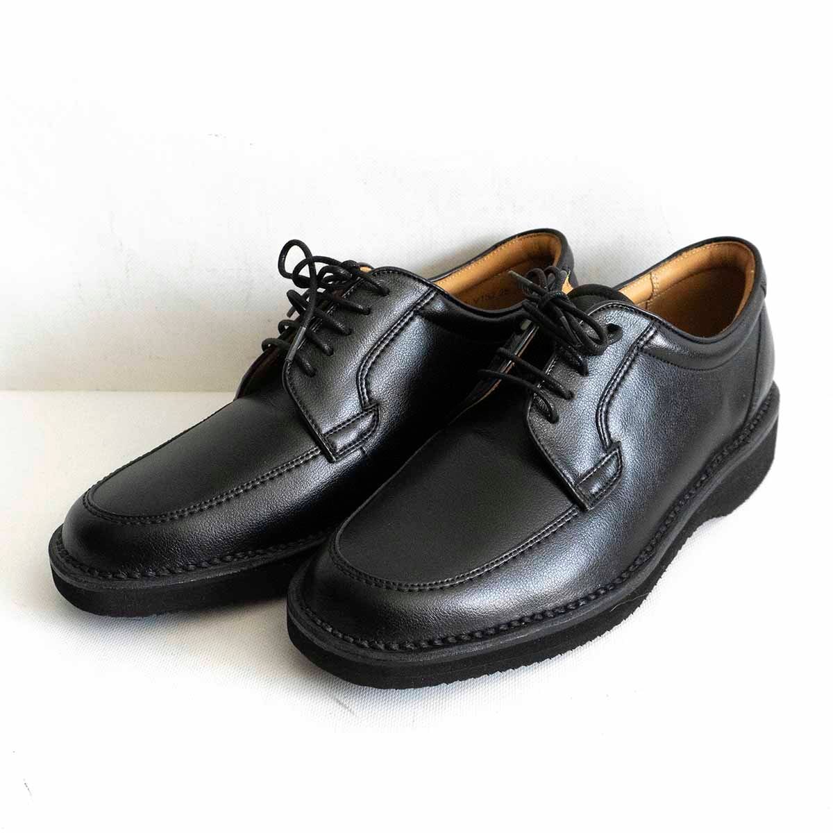 【試著のみ美品】REGAL worth collection【Uチップ レザーシューズ】25cm リーガル ブラック 革靴 日本制 25040112