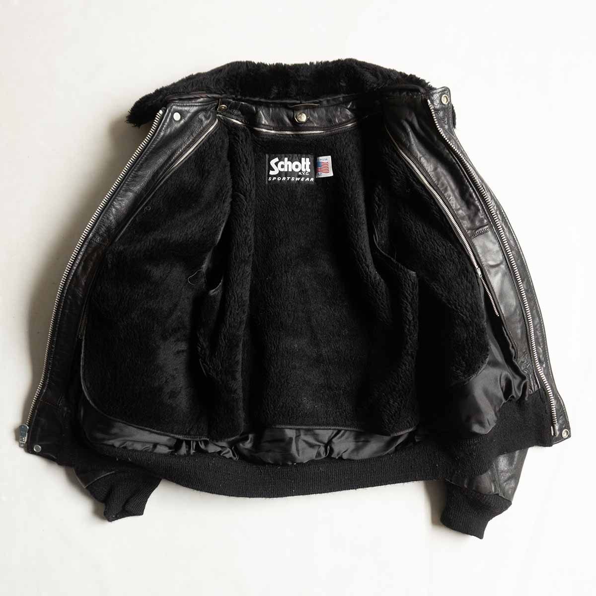 美品/ビッグサイズ】SCHOTT【184SM/type G-1 レザー フライト 美品/ビッグサイズ】SCHOTT【184SM/type G-1 レザー フライト