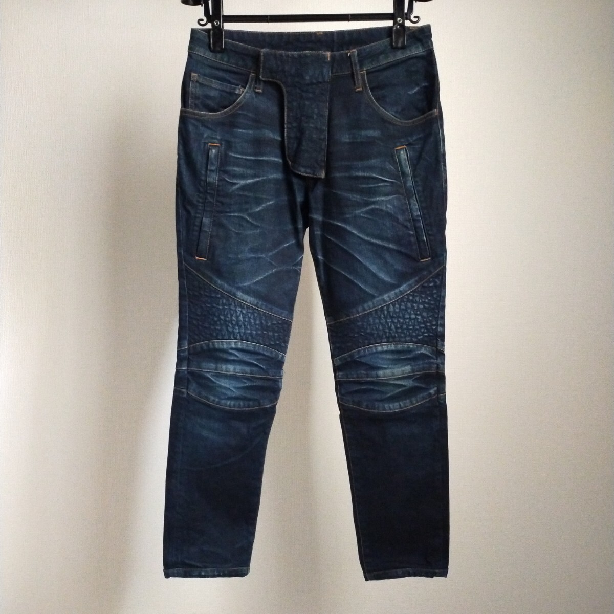 AKM バイカーストレッチデニムパンツ BIKER STRETCH DENIM LEON AKM バイカーストレッチデニムパンツ BIKER STRETCH DENIM LEON