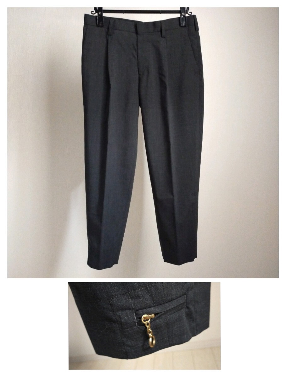 ほぼ新品 kolor 20SS 裾ジップポケット 1タックワイドクロップド ほぼ新品 kolor 20SS 裾ジップポケット 1タックワイドクロップド