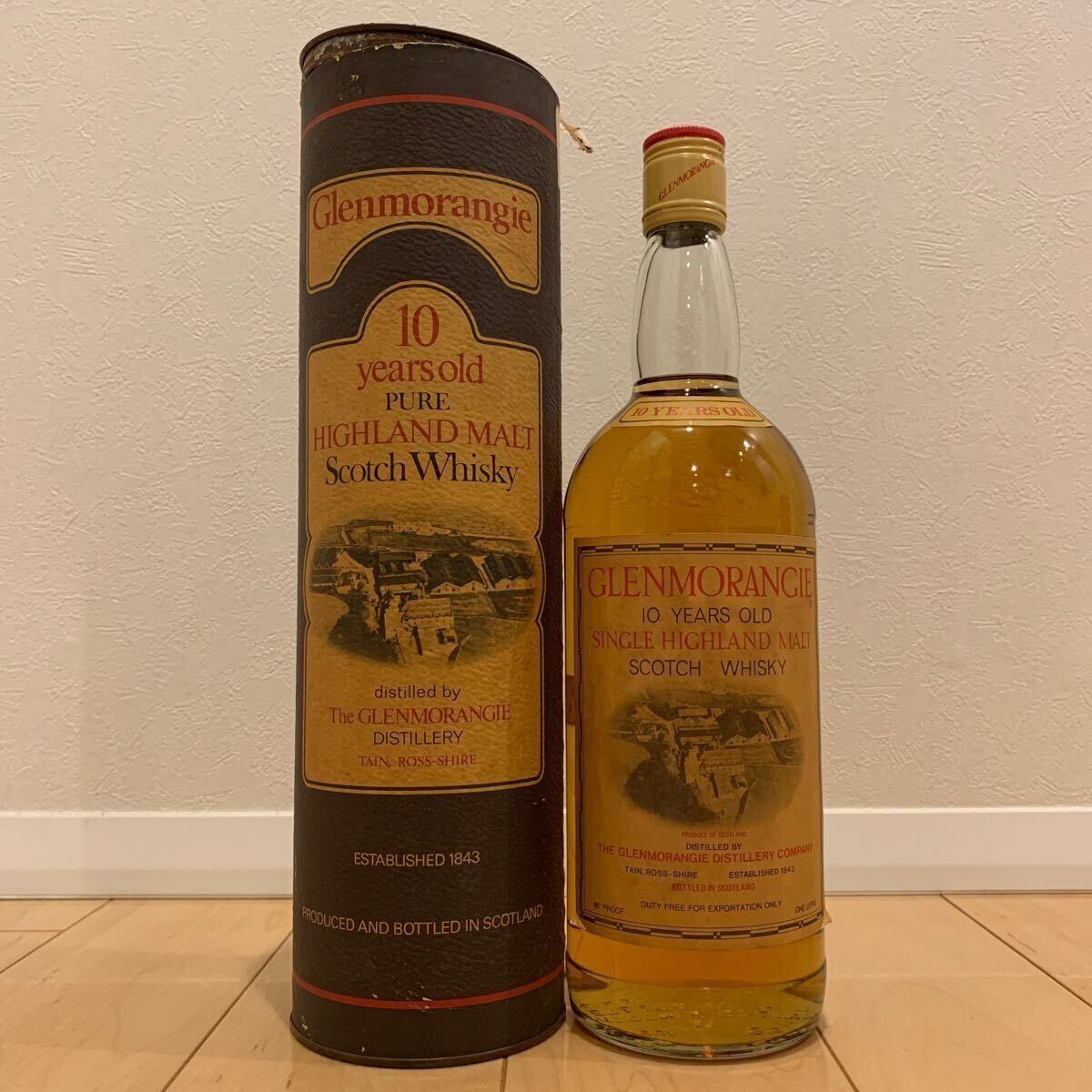 GLENMORANGIE 10年 旧ボトル 1000ml 43% グレンモーレンジ スクリューキャップ シングル ハイランド モルト 箱付 古酒