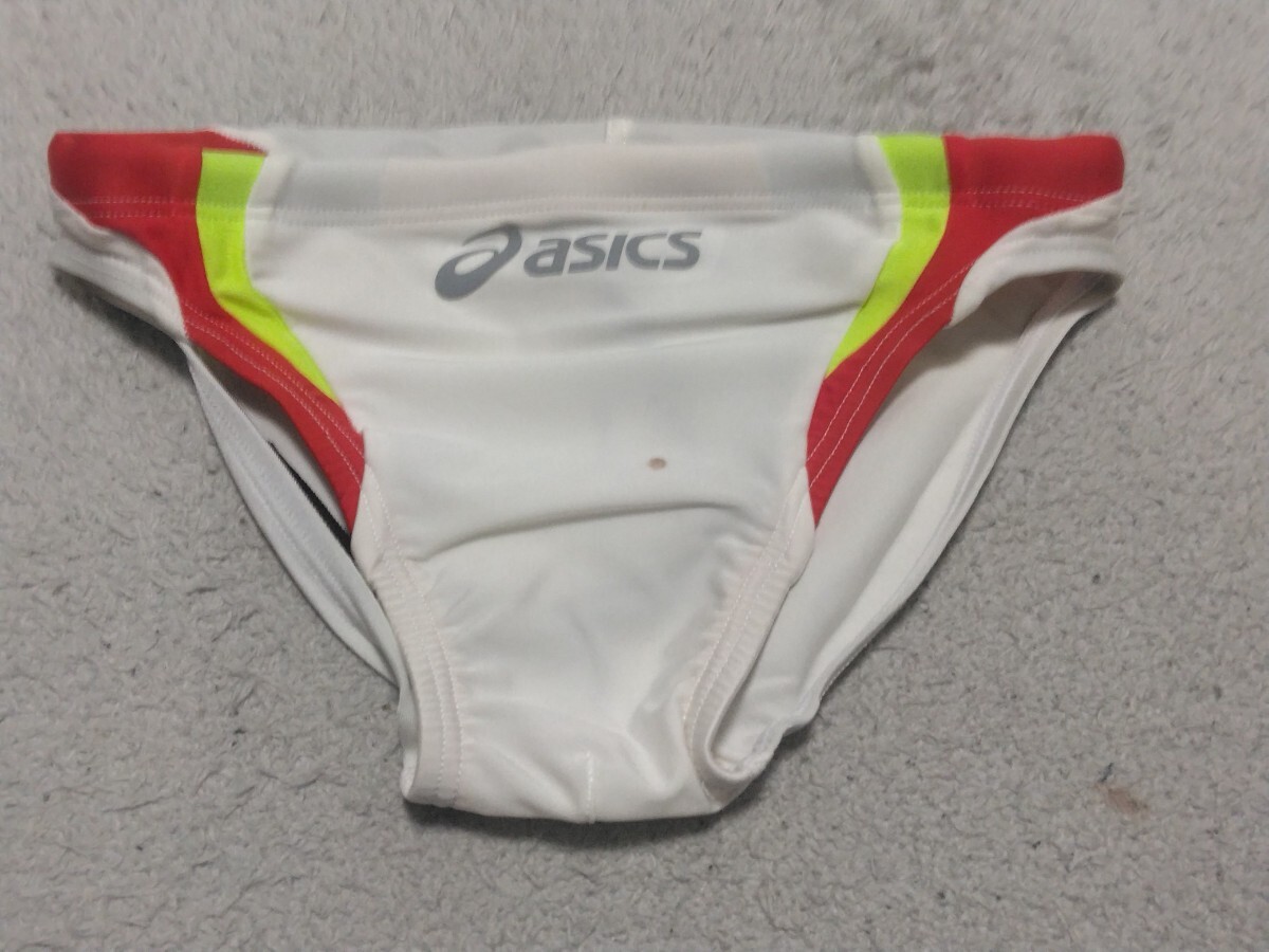 極小 競泳水着 競パン asics AMA88B ハイドロCD SS 白×赤×黄 極小 競泳水着 競パン asics AMA88B ハイドロCD SS 白×赤×黄