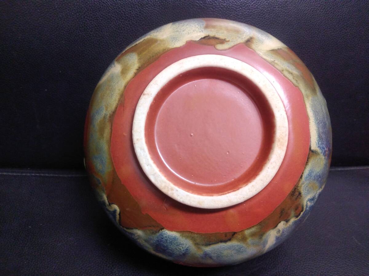 《食器》銘無「陶磁器：ほおずきのような模様 菓子鉢」 高さ：約10.3cm・口直径：約19.9cm ホオズキ 菓子器 大鉢 和食器_画像6