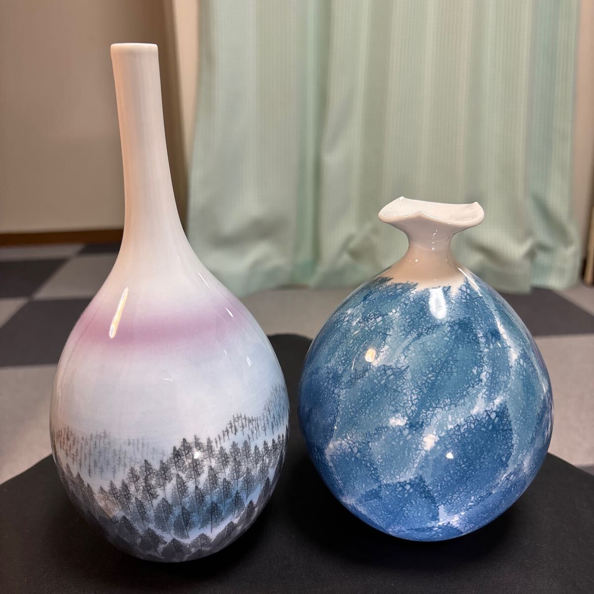 日展作家 伝統工芸作家 藤井朱明作 花瓶 花入 壺 略歴付 飾り壺 日展作家 伝統工芸作家 藤井朱明作 花瓶 花入 壺 略歴付 飾り壺