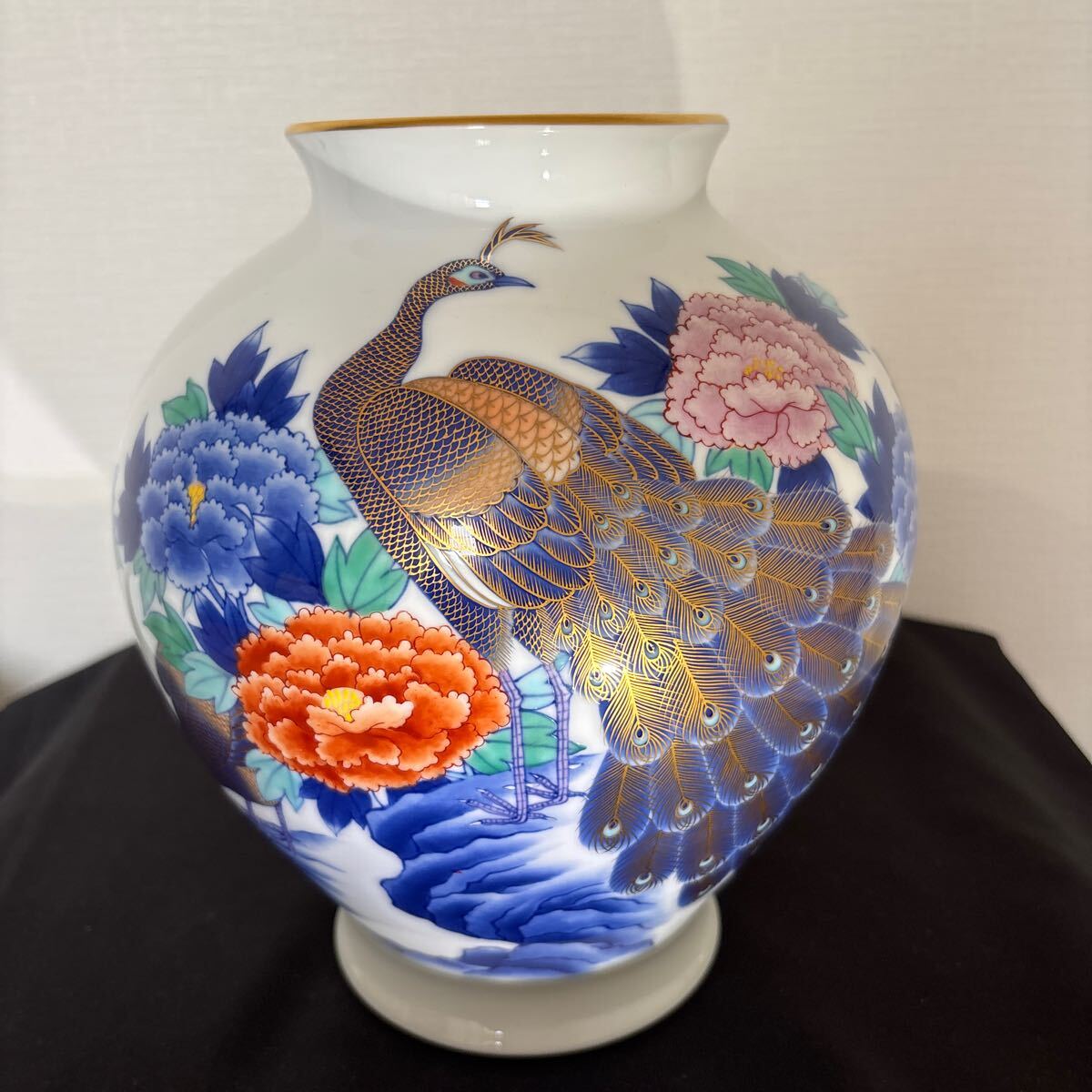 孔雀 牡丹 花瓶 香蘭社(花器、壷)|売買されたオークション情報 孔雀 牡丹 花瓶 香蘭社(花器、壷)|売買されたオークション情報