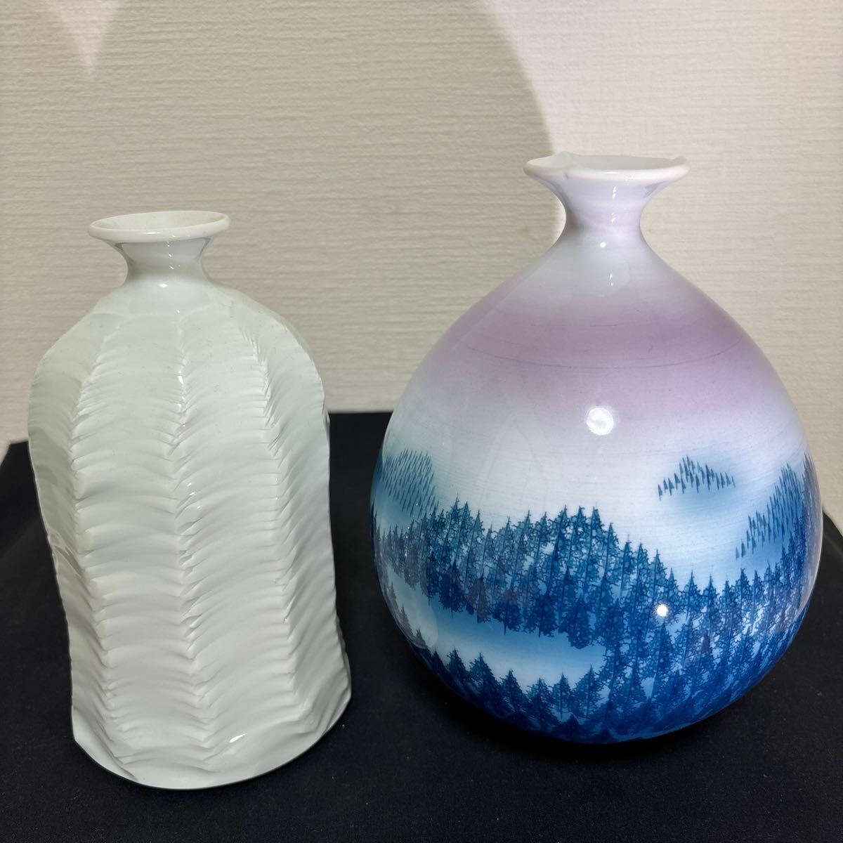 藤井朱明 壺 飾り壺 花器 日展人気作家 花瓶 有田焼 人間国宝 共 藤井朱明 壺 飾り壺 花器 日展人気作家 花瓶 有田焼 人間国宝 共