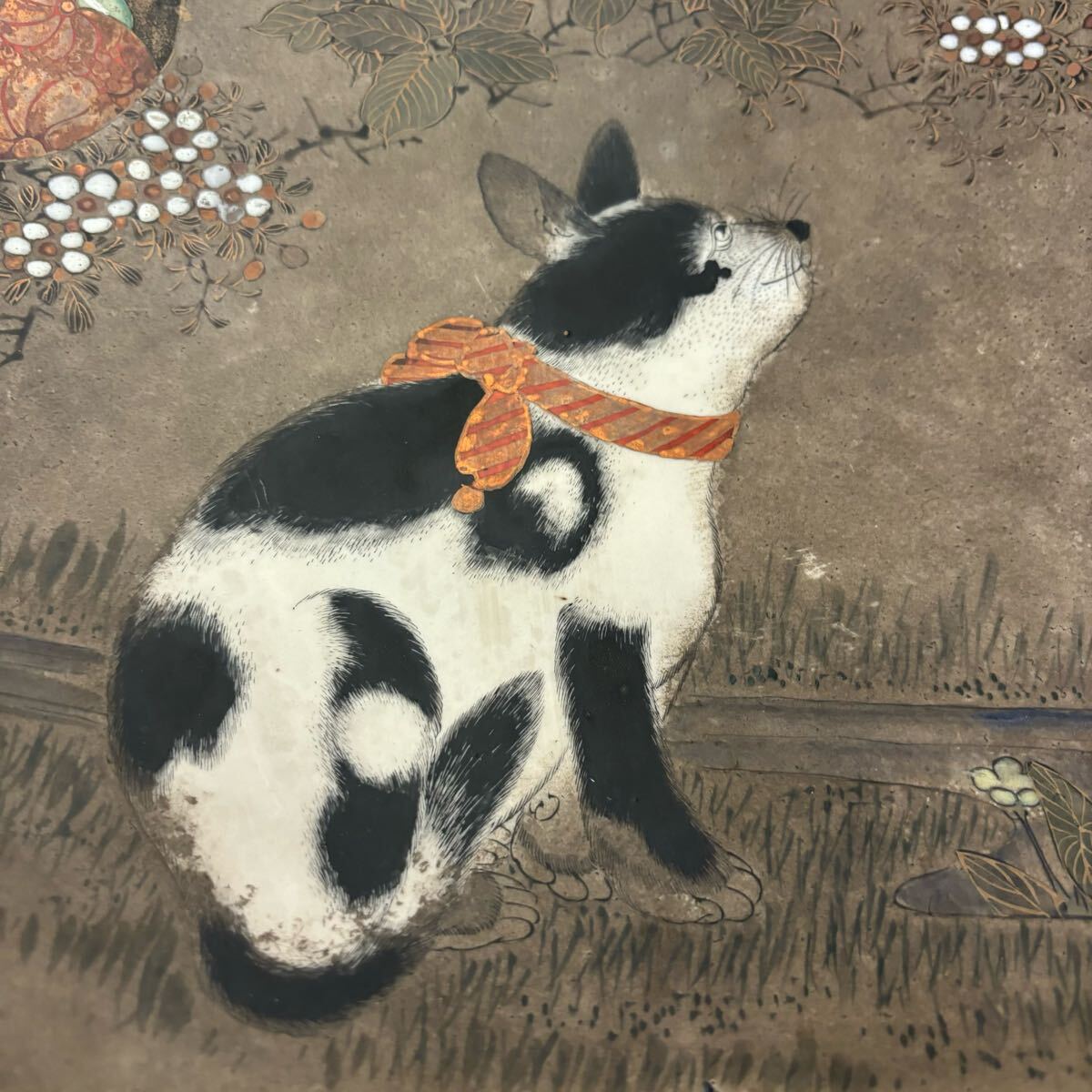 大皿 骨董 絵皿 金彩 色絵 九谷焼 加賀国 40cm(皿)|売買された 大皿 骨董 絵皿 金彩 色絵 九谷焼 加賀国 40cm(皿)|売買された