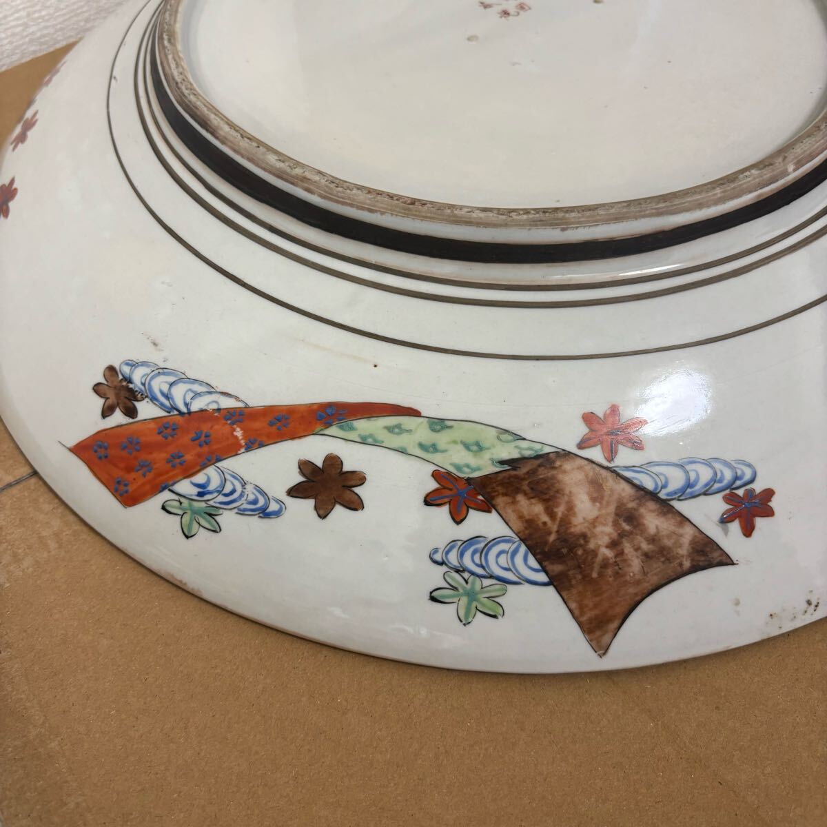 大皿 骨董 絵皿 金彩 色絵 九谷焼 加賀国 40cm(皿)|売買された 大皿 骨董 絵皿 金彩 色絵 九谷焼 加賀国 40cm(皿)|売買された