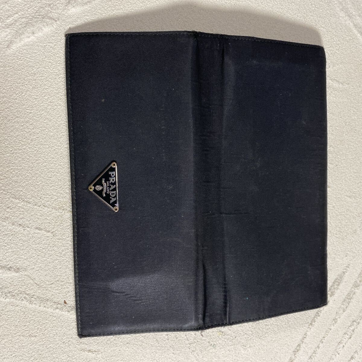 PRADA プラダ 長財布 フラップ ナイロン 黒 三角ロゴ PRADA プラダ 長財布 フラップ ナイロン 黒 三角ロゴ