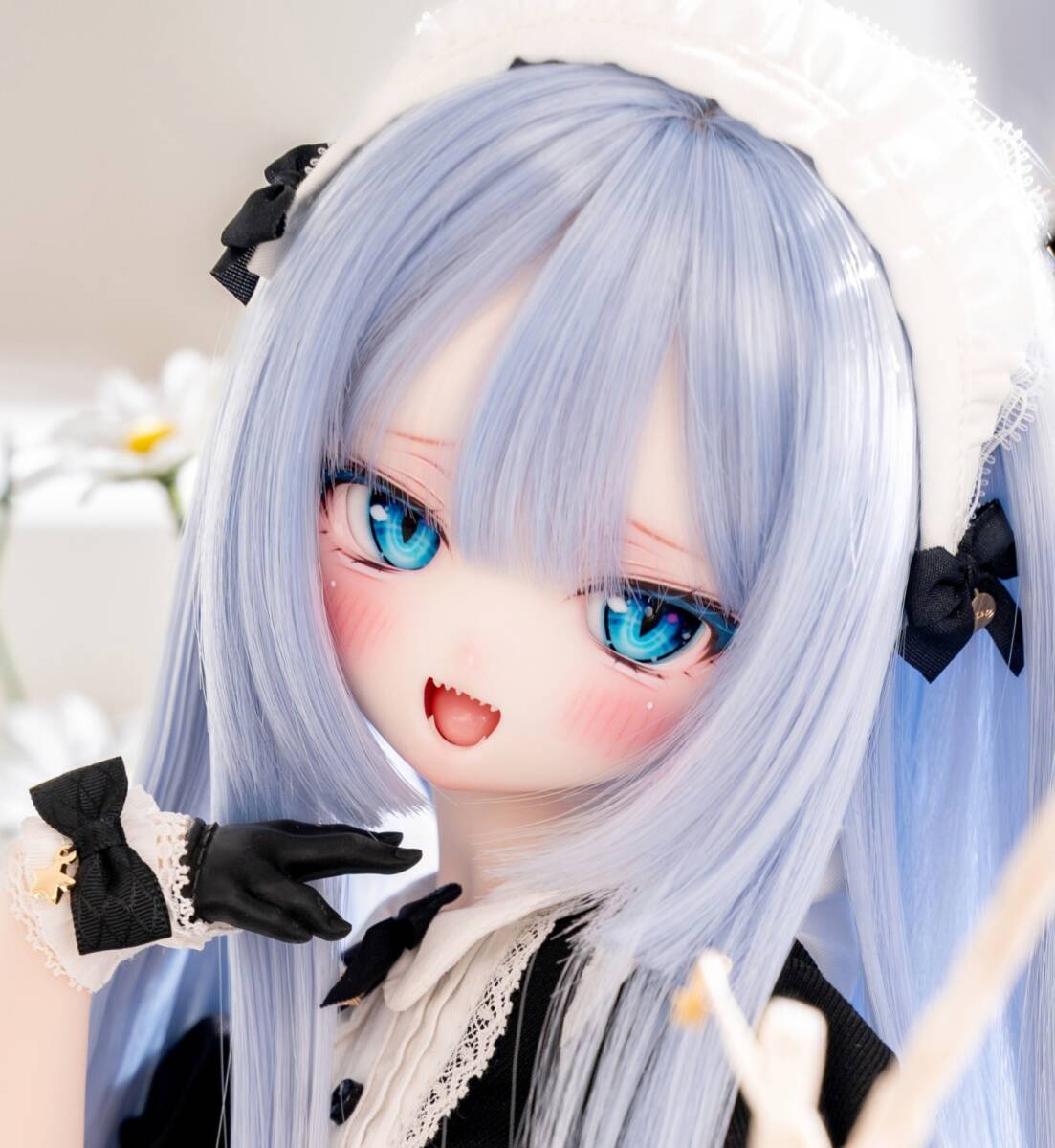 Chiki】DDH-01 セミホワイト肌 カスタムヘッド+舌パーツ+ Chiki】DDH-01 セミホワイト肌 カスタムヘッド+舌パーツ+