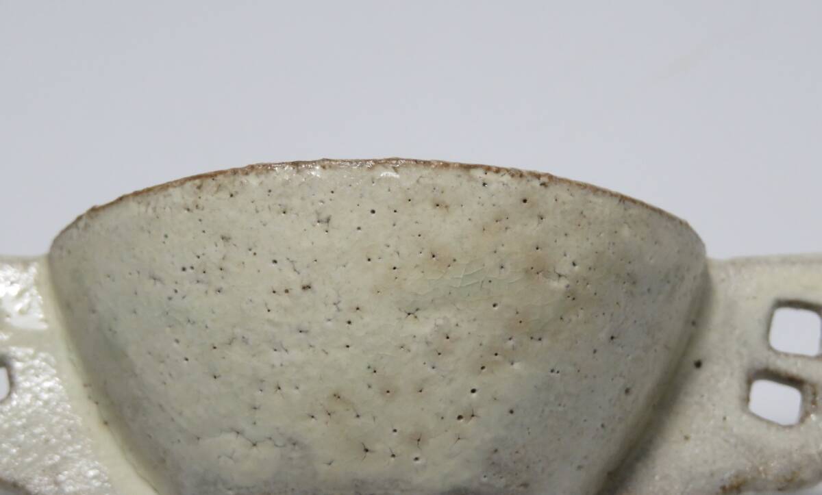韓国美術 李朝 白磁 雨漏り 粉引双耳杯 希少品 時代物 分院(李朝 韓国美術 李朝 白磁 雨漏り 粉引双耳杯 希少品 時代物 分院(李朝