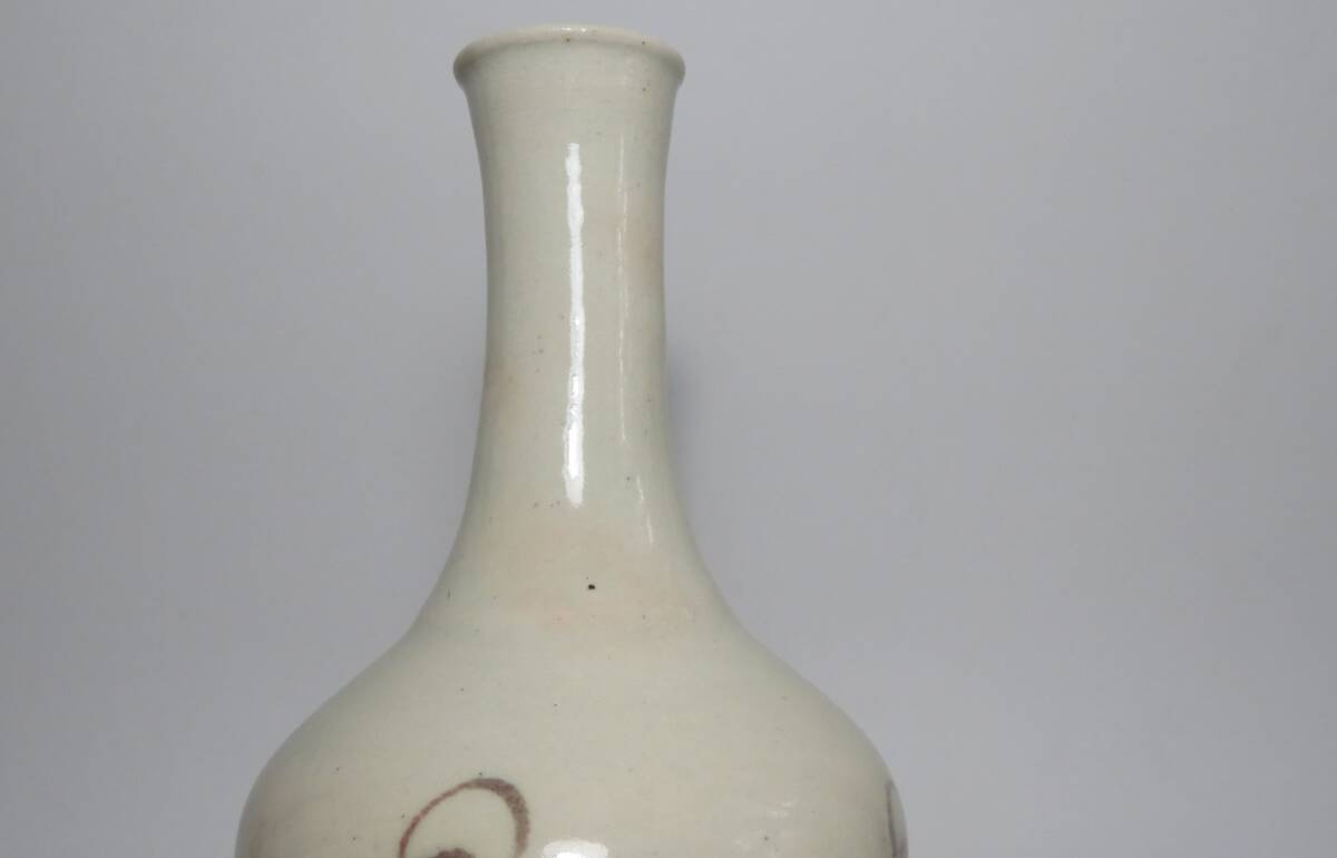 韓国美術 李朝 白磁 辰砂 葫芦瓶 徳利 分院 時代物 李王朝(李朝