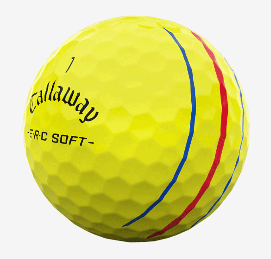 新品■2025.2■キャロウェイ■ERC SOFT■トリプルトラック■イエロー■２ダース■約2000萬を超える設計から生まれた■正規(guī)品