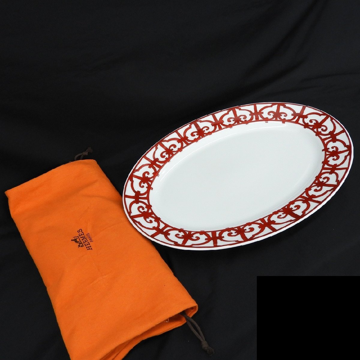 美品】HERMES エルメス ガダルキヴィール オーバルプラター 42cm 美品】HERMES エルメス ガダルキヴィール オーバルプラター 42cm