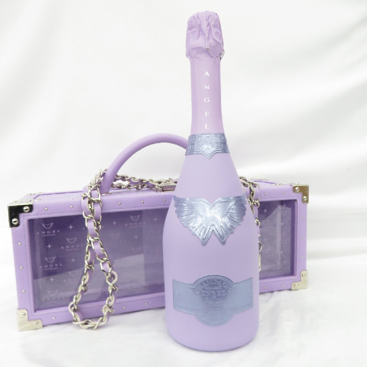 【未開栓】ANGEL エンジェル ドゥミセック リミテッド ハロウィン パープル レザータイプ シャンパン 750ml 12.5% ケース付 11829474 0419