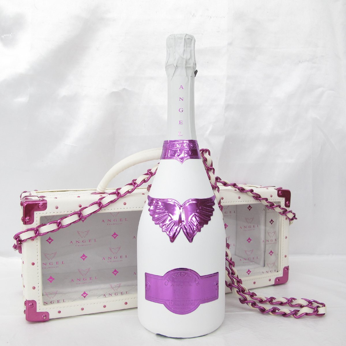 【未開栓】ANGEL エンジェル ブリュット ロゼ バレンタイン エディション レザータイプ シャンパン 750ml 12.5% ケース付 11828734 0420