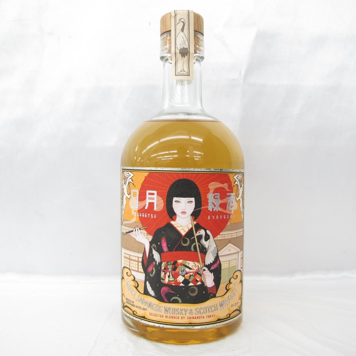 【未開栓】三郎丸蒸溜所 日月緑酒 JITSUGETSU RYOKUSHU 煙管をくゆらすモダンガール ウイスキー 500ml 50% 816110310 0420