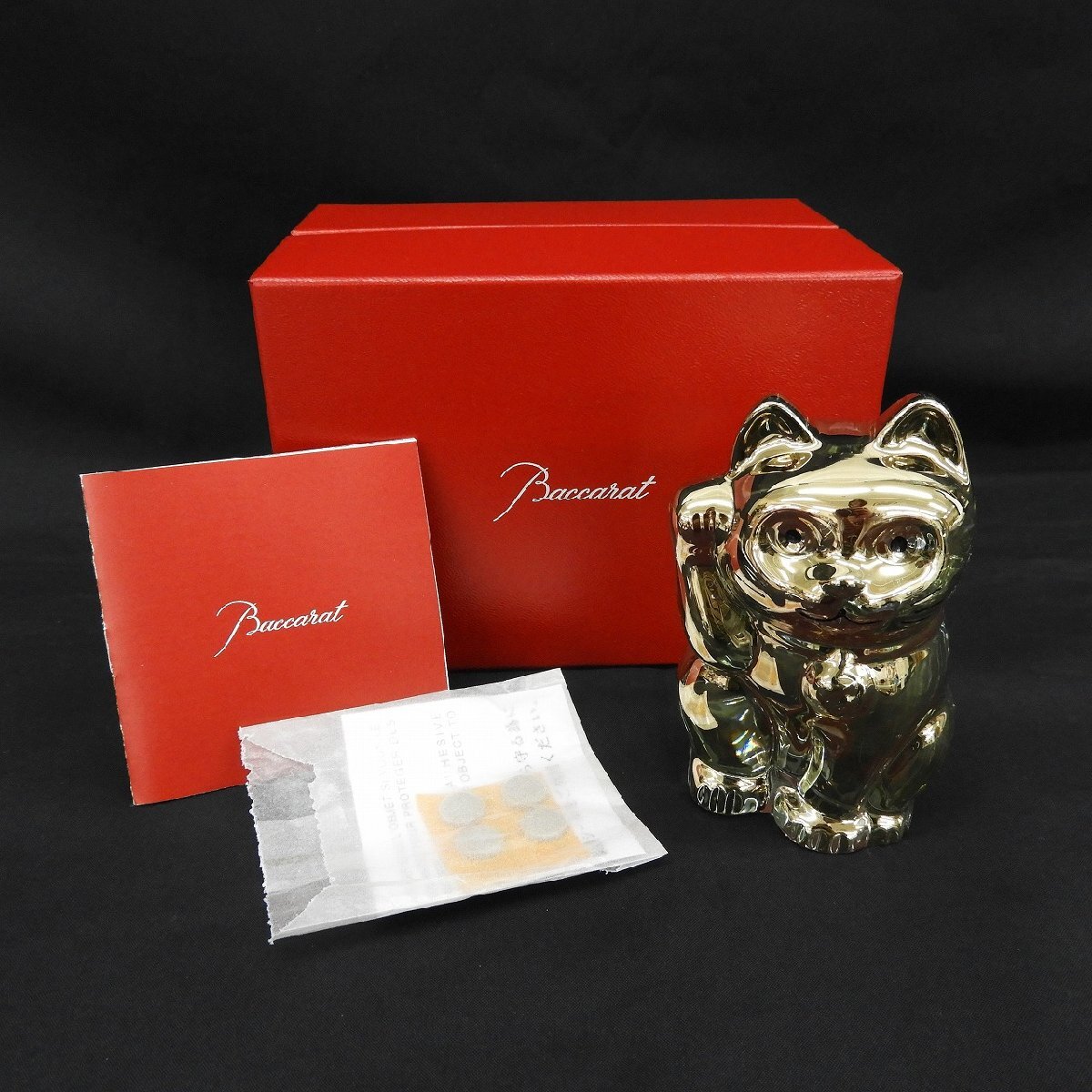 未使用品】Baccarat バカラ クリスタル 招き猫 ラッキーキャット 未使用品】Baccarat バカラ クリスタル 招き猫 ラッキーキャット
