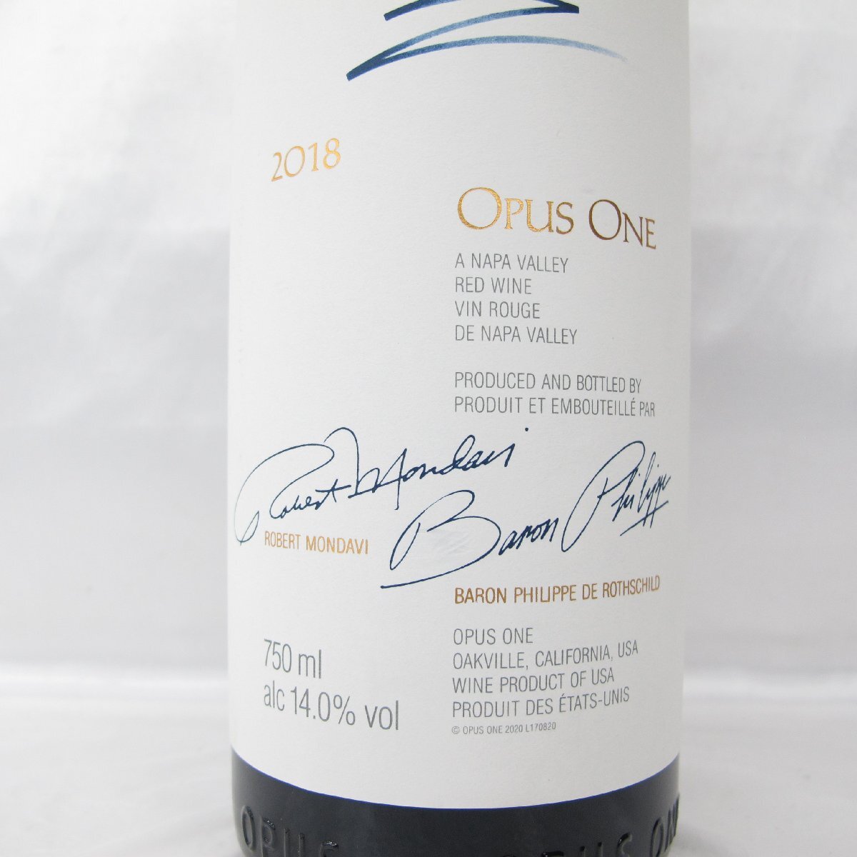 未開栓】OPUS ONE オーパスワン 2018 赤 ワイン 750ml 14 未開栓】OPUS ONE オーパスワン 2018 赤 ワイン 750ml 14