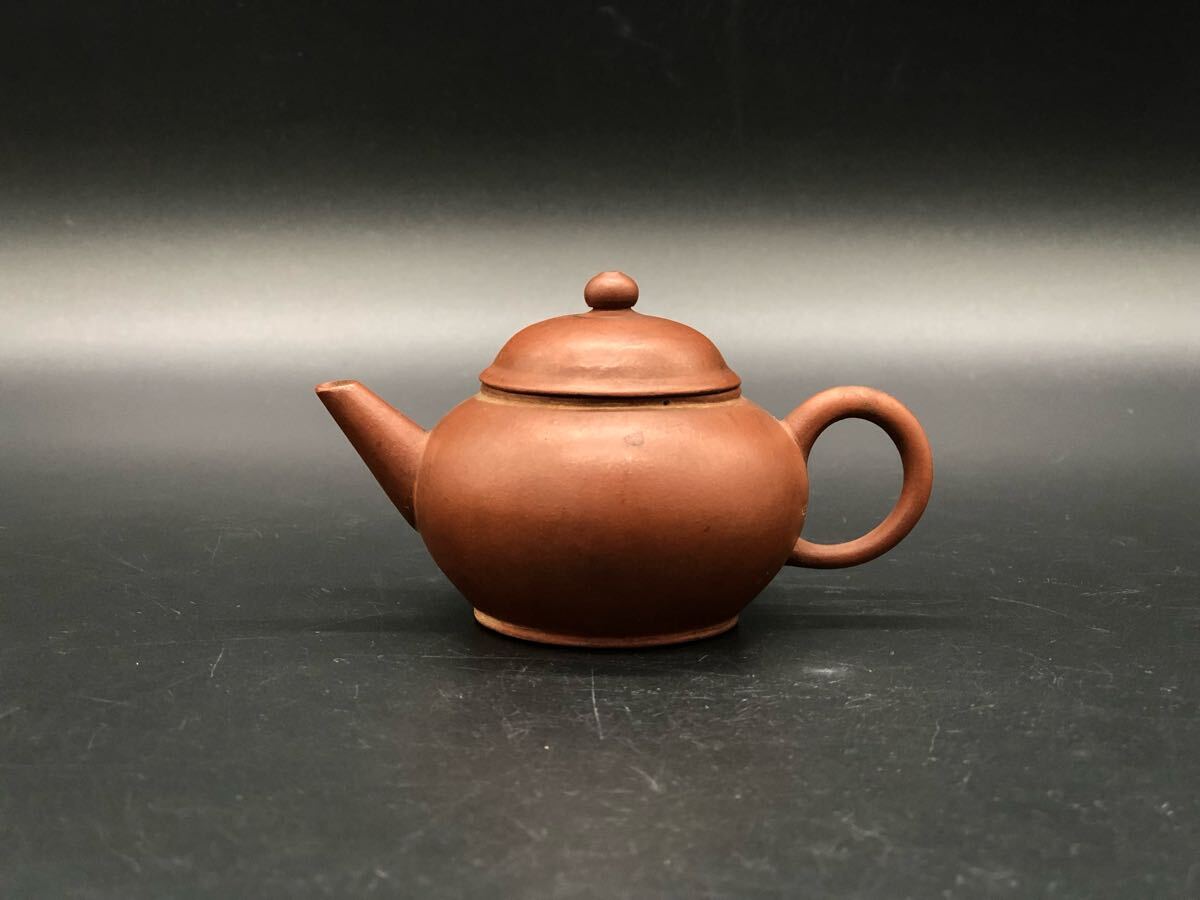 煎茶道具 中国 急須 荊渓恵孟臣製 小振 紫砂 朱泥 水平(骨董 煎茶道具 中国 急須 荊渓恵孟臣製 小振 紫砂 朱泥 水平(骨董