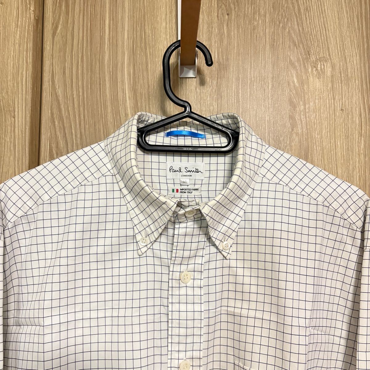 1024 paul smith ポールスミス ロンドン　長袖ウインドウチェックドレスシャツ　ボタンダウン　M