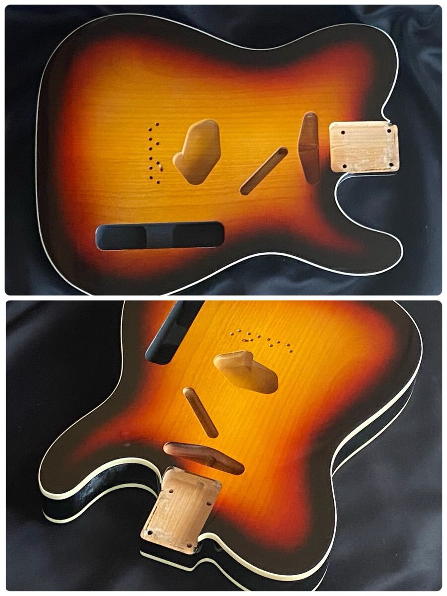 テレキャスターNo68バインディングボディ サンバースト ラッカー塗装