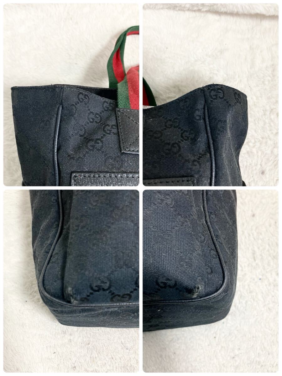 美品 GUCCI グッチ トートバッグ シェリーライン ロゴ A4可 肩 美品 GUCCI グッチ トートバッグ シェリーライン ロゴ A4可 肩