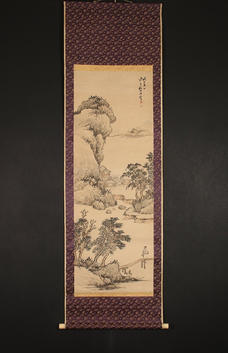 模写】【一灯】ia6925〈福田半香〉山水図 渡辺崋山師事 江戸時代 模写】【一灯】ia6925〈福田半香〉山水図 渡辺崋山師事 江戸時代