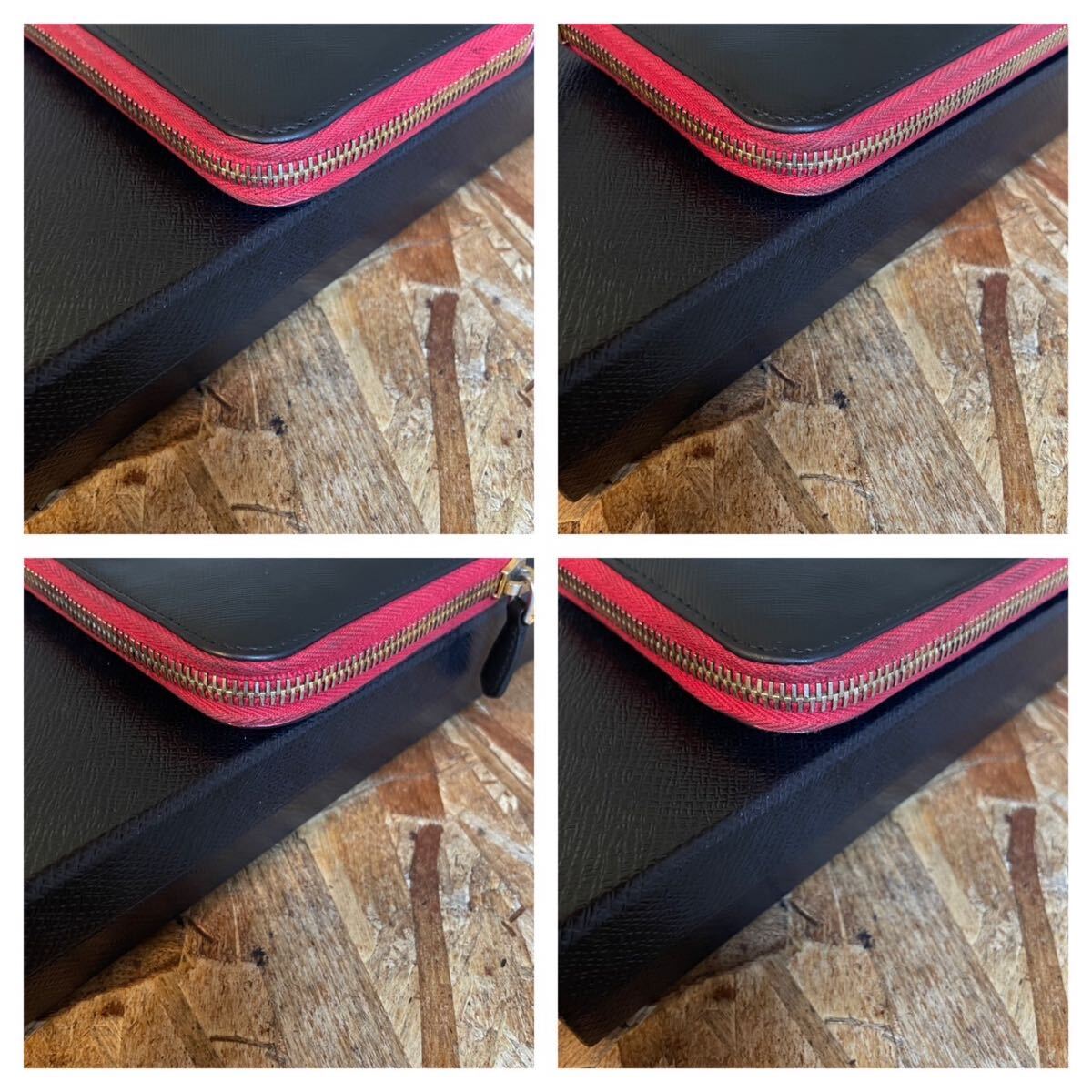 1円 美品 PRADA プラダ サフィアーノレザー ラウンドファスナー 1円 美品 PRADA プラダ サフィアーノレザー ラウンドファスナー