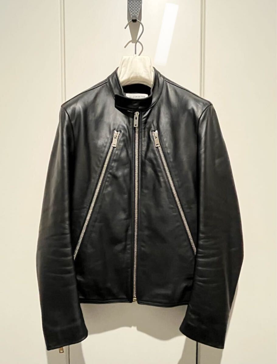 Martin Margiela ライダース レザージャケット ブラック 5ZIP 八 Martin Margiela ライダース レザージャケット ブラック 5ZIP 八