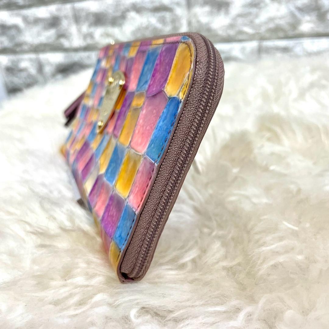 ネットオフ 送料得店  アタオ ATAO 美品 エル字ファスナー マルチ 長財布 サントリー二 Accessory