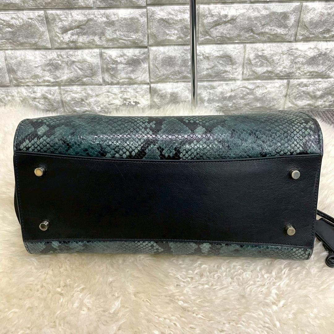 美品 Mulberry マルベリー アイリス パイソン 2wayショルダー