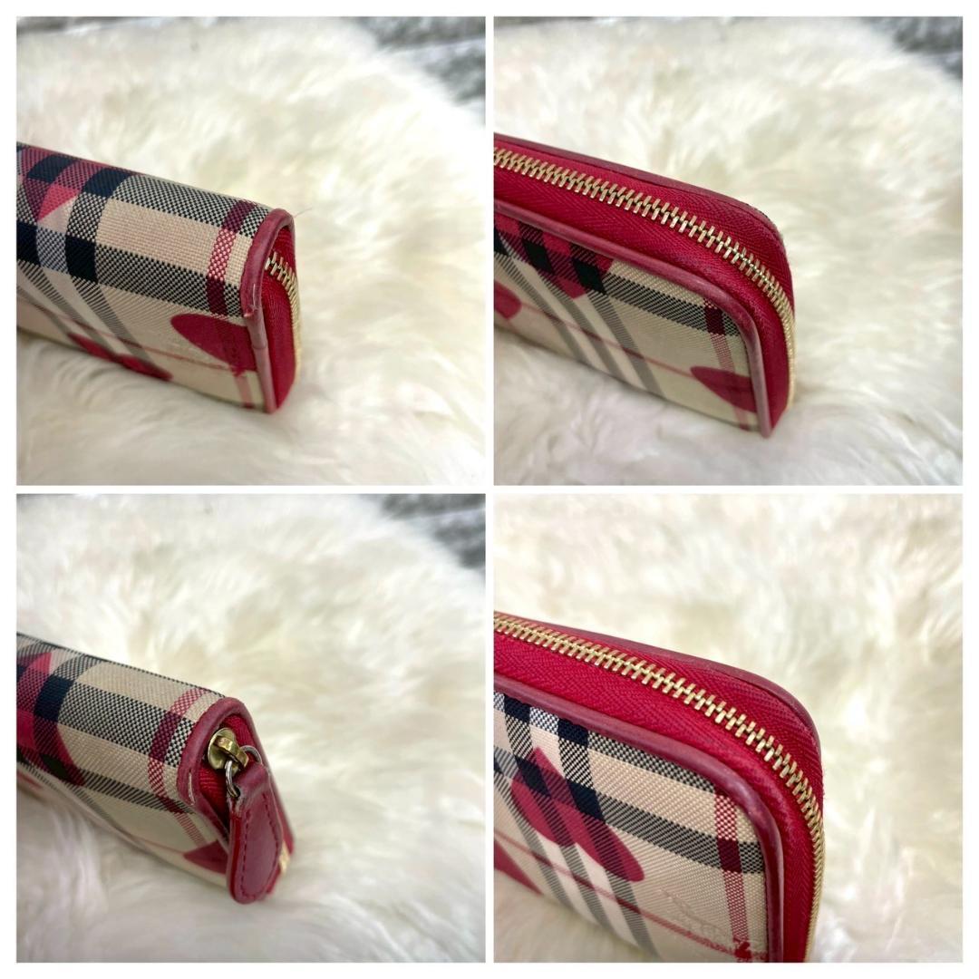 BURBERRY バーバリー ラウンドファスナー 長財布 チェック BURBERRY バーバリー ラウンドファスナー 長財布 チェック