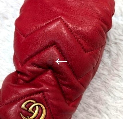希少色!美品◎GUCCI 羊革 カシミヤ マーモント シェブロン 希少色!美品◎GUCCI 羊革 カシミヤ マーモント シェブロン