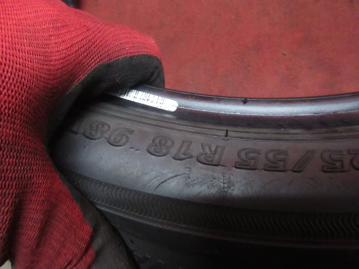 タイヤ 4本 225/55R18 ブリジストン エコピア ECOPIA NH100 RV ワンボックス ステーションワゴン 溝アリ 送料無料★15802T_画像10