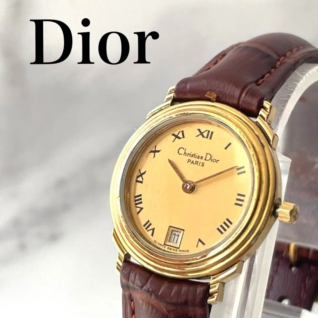 稼動品 クリスチャンディオール Dior ラウンド ゴールド 稼動品 クリスチャンディオール Dior ラウンド ゴールド
