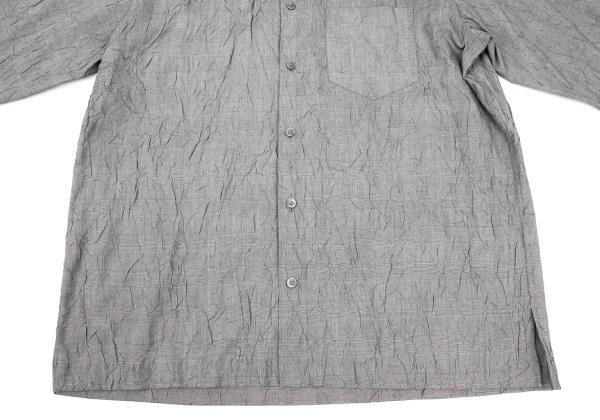 イッセイミヤケメンISSEY MIYAKE MEN グレンチェックシワプリーツシャツ グレー4