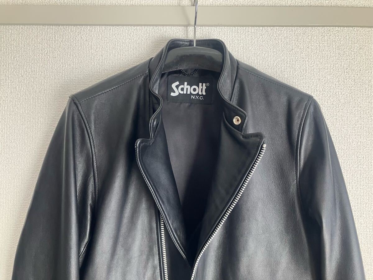 schott ライダースジャケット セミダブル サイズ38 美品|Yahoo schott ライダースジャケット セミダブル サイズ38 美品|Yahoo
