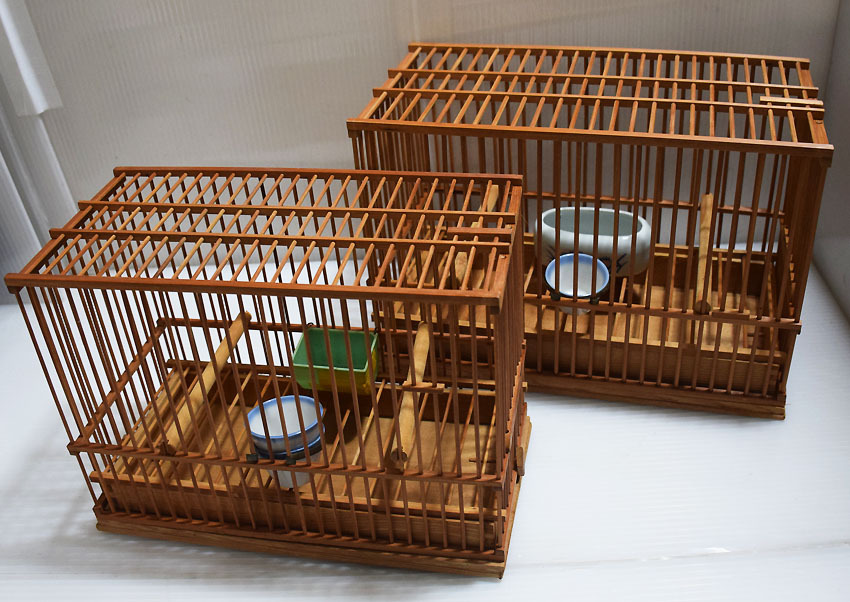 □鳥かご 竹細工 メジロ籠 2個セット(鳥かご)|売買された □鳥かご 竹細工 メジロ籠 2個セット(鳥かご)|売買された