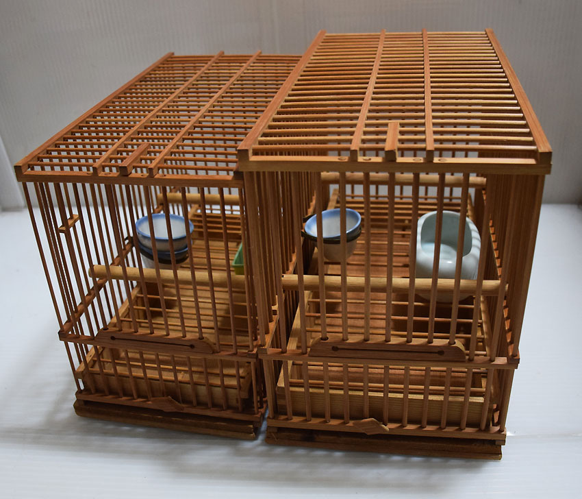 □鳥かご 竹細工 メジロ籠 2個セット(鳥かご)|売買された □鳥かご 竹細工 メジロ籠 2個セット(鳥かご)|売買された