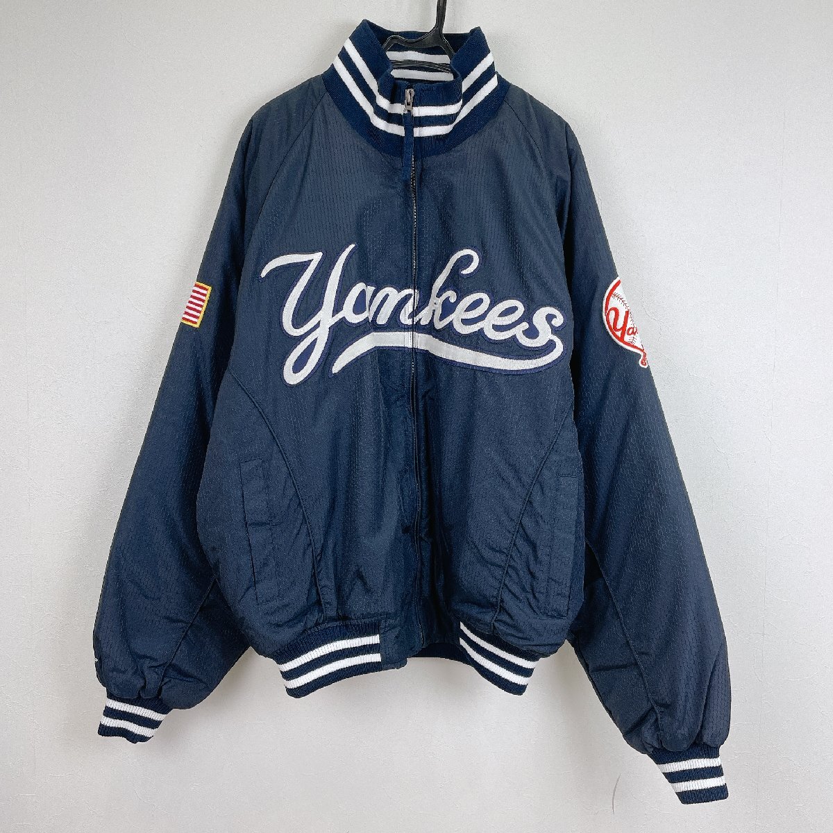 ☆AUTHENTIC×Majestic スタジャン サイズ:M ネイビー アメリカ ☆AUTHENTIC×Majestic スタジャン サイズ:M ネイビー アメリカ